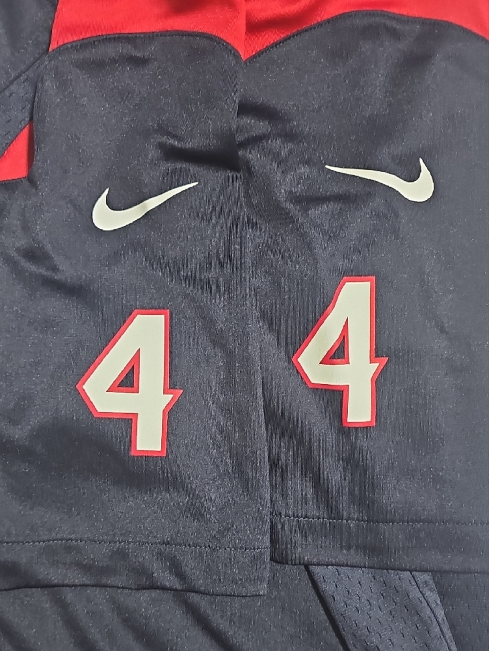 Nike Texans #4 DeShaun Watson Navy and Red Game Jersey - Picture 5 of 6